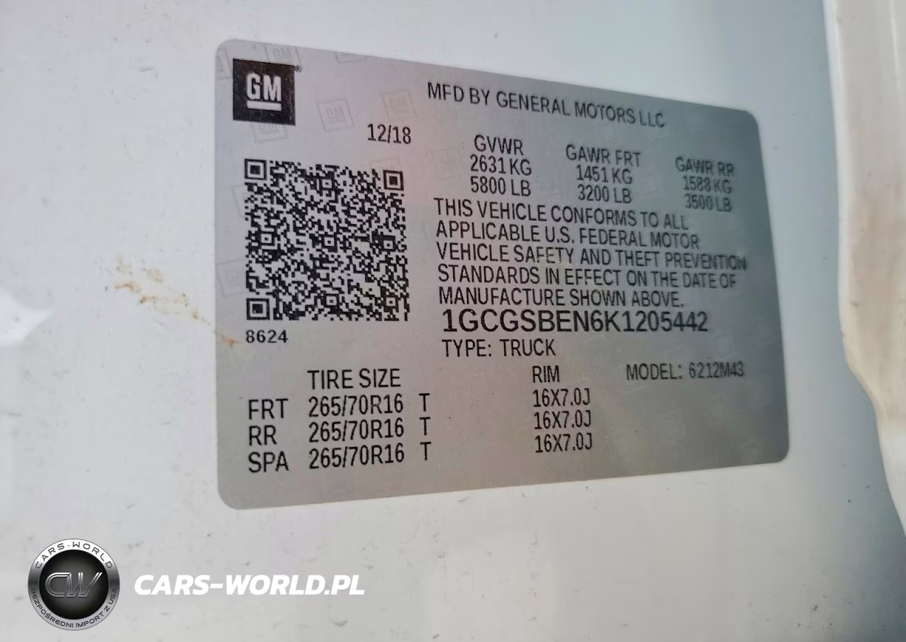2019 Chevrolet Colorado VIN:1GCGSBEN6K1205442 - 12