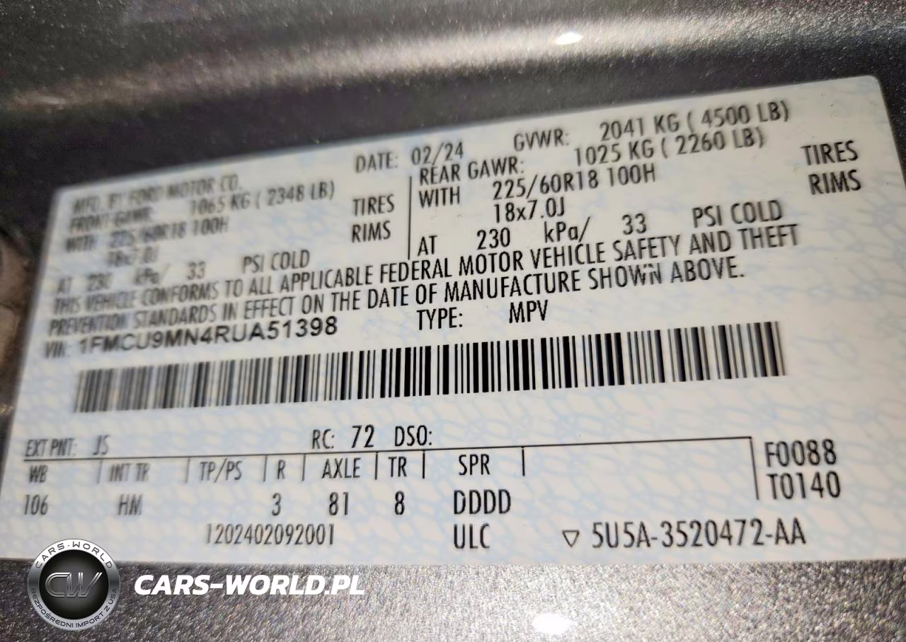 2024 Ford Escape St Line VIN:1FMCU9MN4RUA51398 - 13