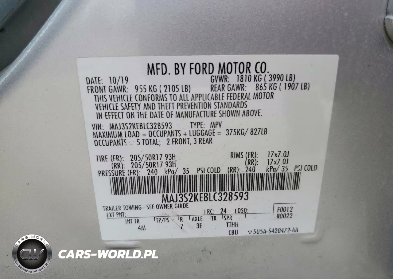 2020 Ford Ecosport Titanium VIN:MAJ3S2KE8LC328593 - 14