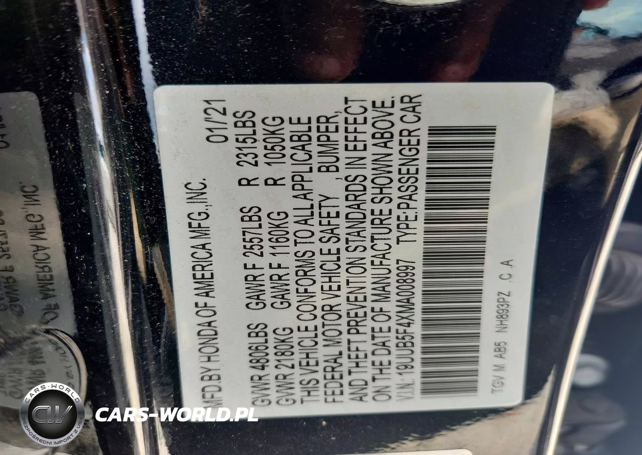 2021 Acura Tlx Technology VIN:19UUB5F4XMA008997 - 12