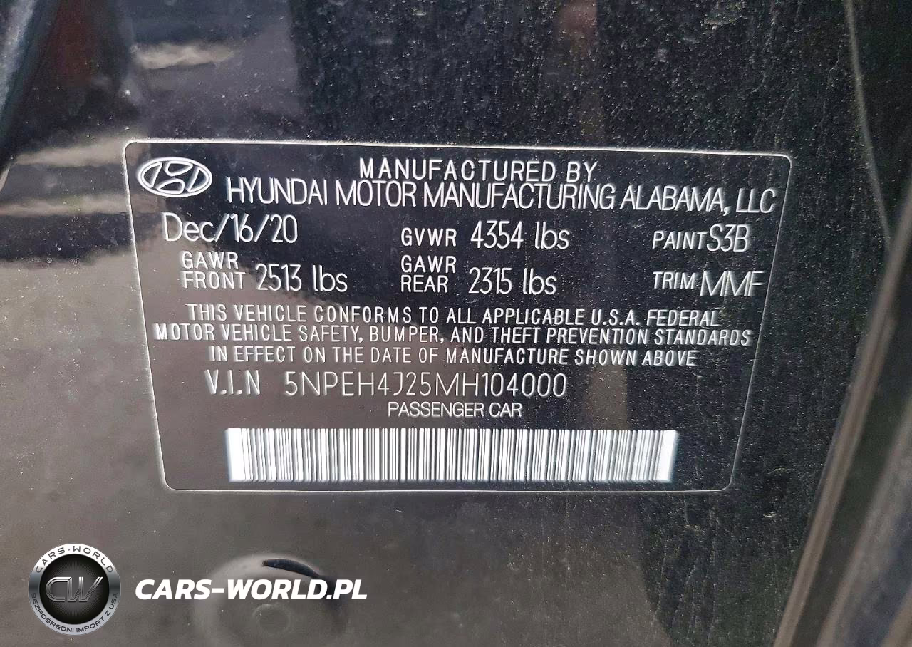 2021 Hyundai Sonata Limited VIN:5NPEH4J25MH104000 - 13