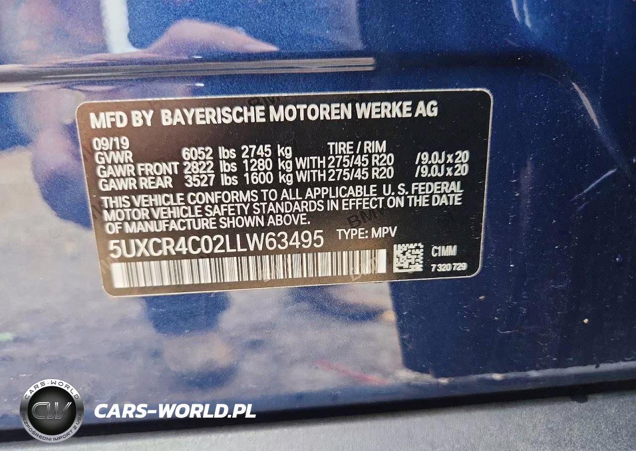 2020 BMW X5 Sdrive 40I VIN:5UXCR4C02LLW63495 - 13