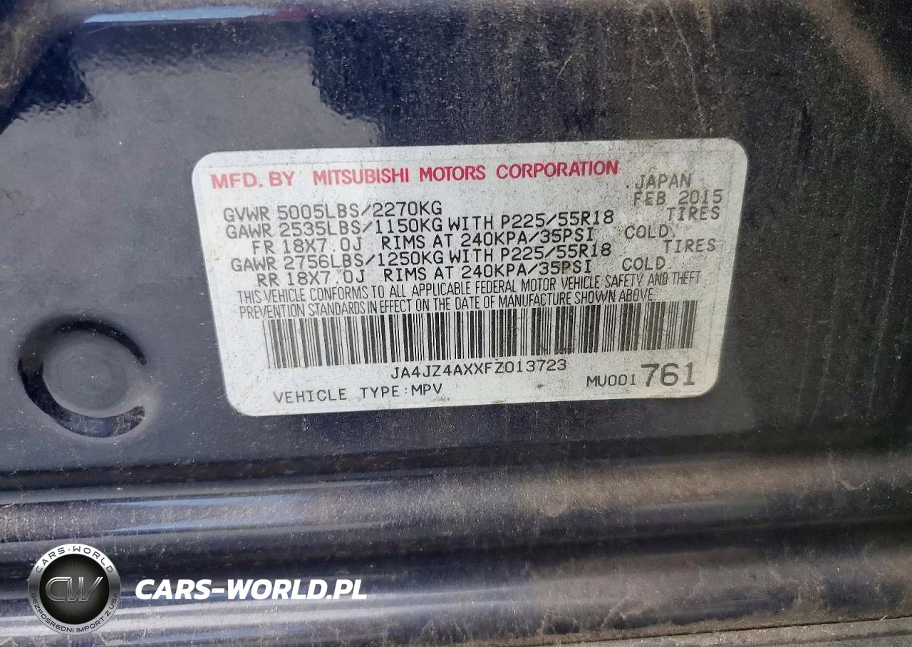 2015 Mitsubishi Outlander Gt VIN:JA4JZ4AXXFZ013723 - 12
