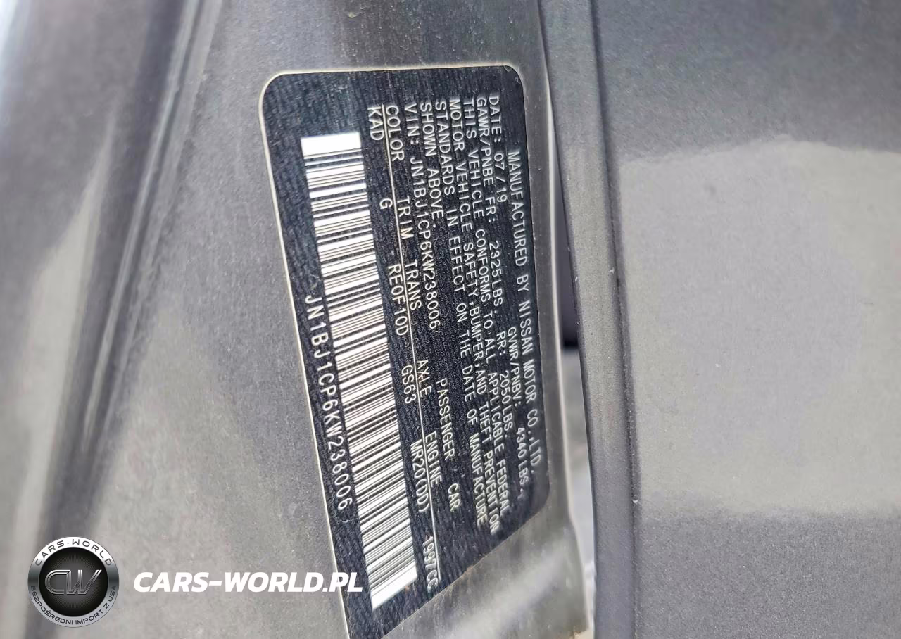 2019 Nissan Rogue Sport Sv VIN:JN1BJ1CP6KW238006 - 13