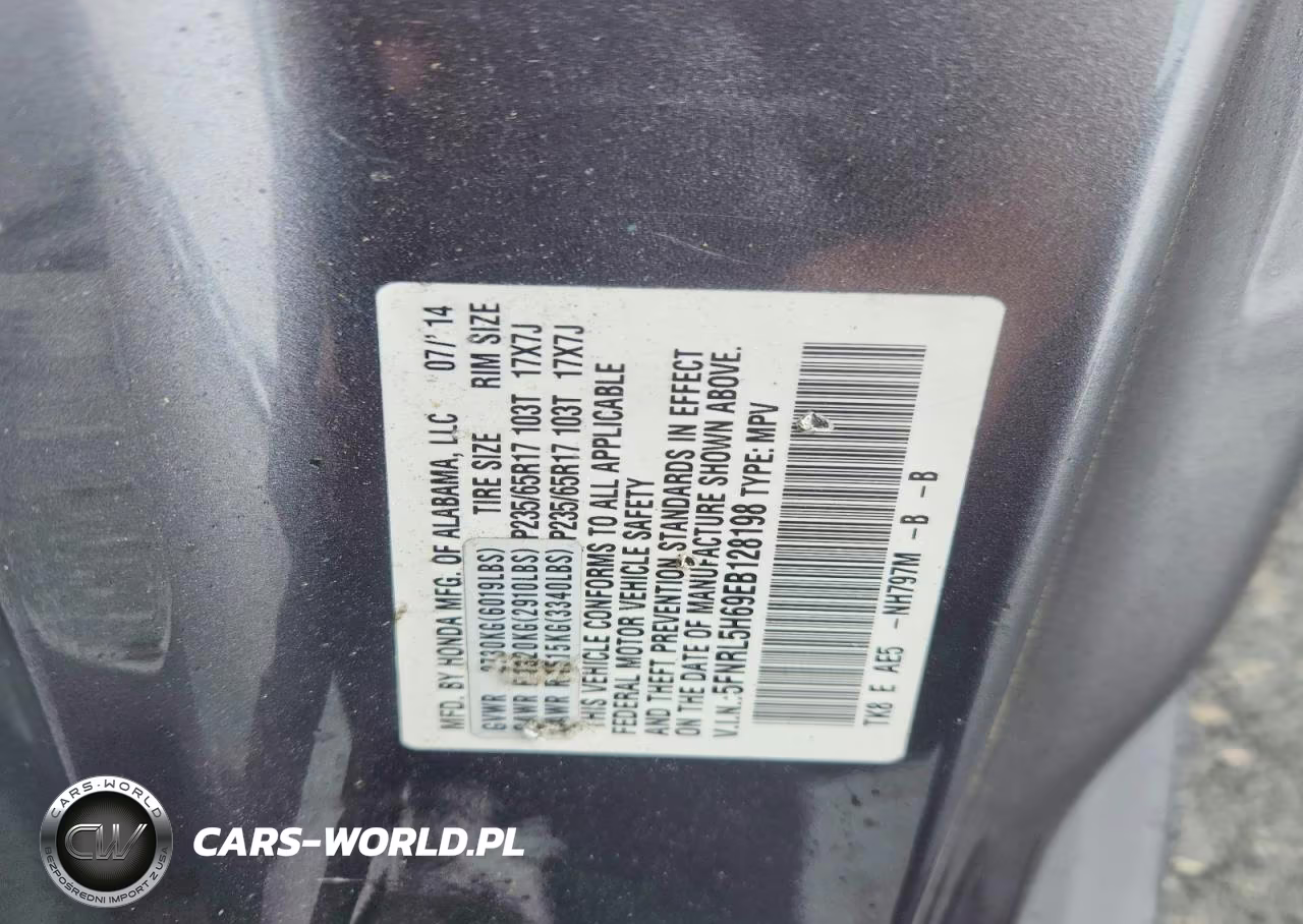 2014 Honda Odyssey Exl VIN:5FNRL5H69EB128198 - 13