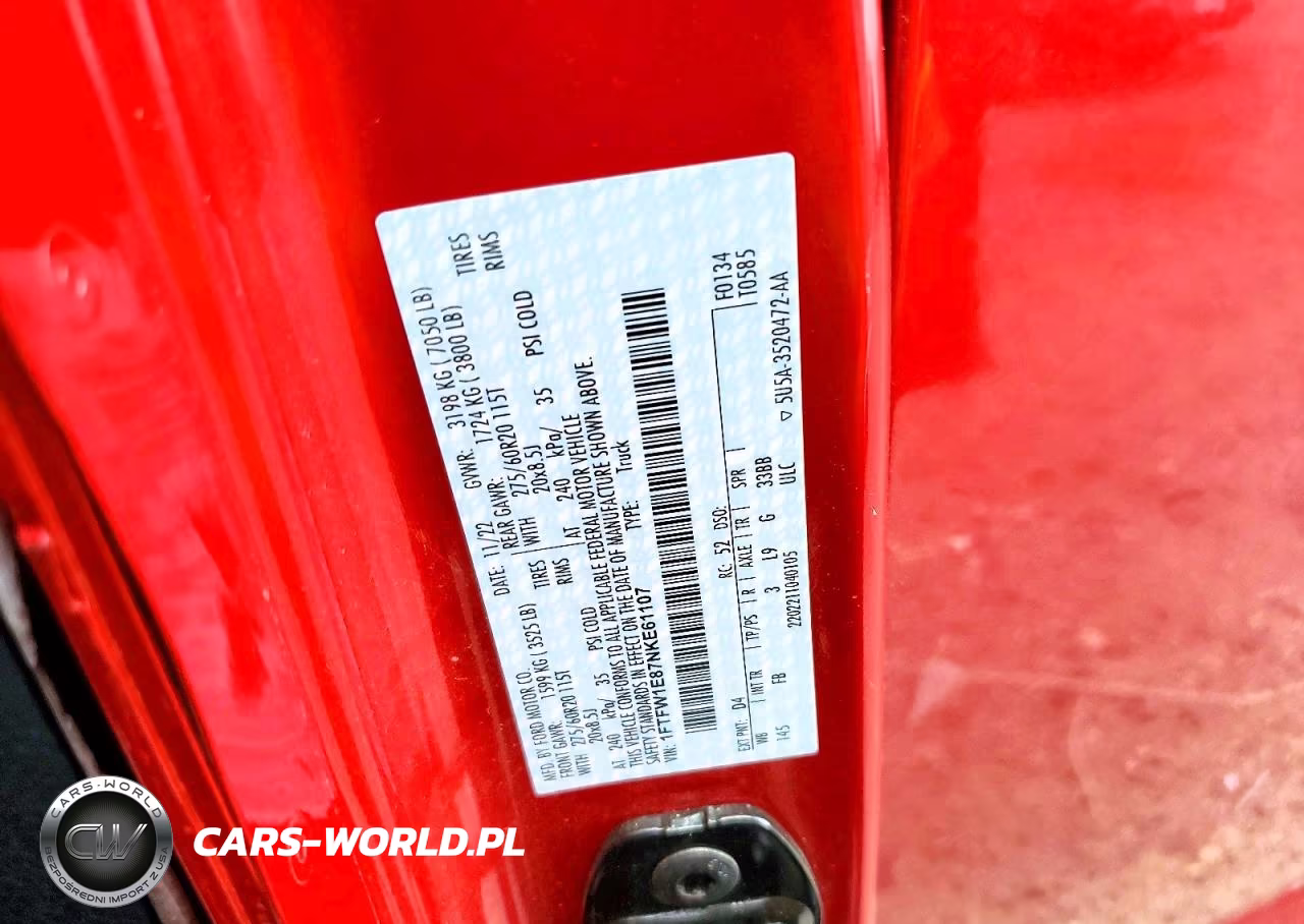 2022 Ford F150 Supercrew VIN:1FTFW1E87NKE61107 - 12