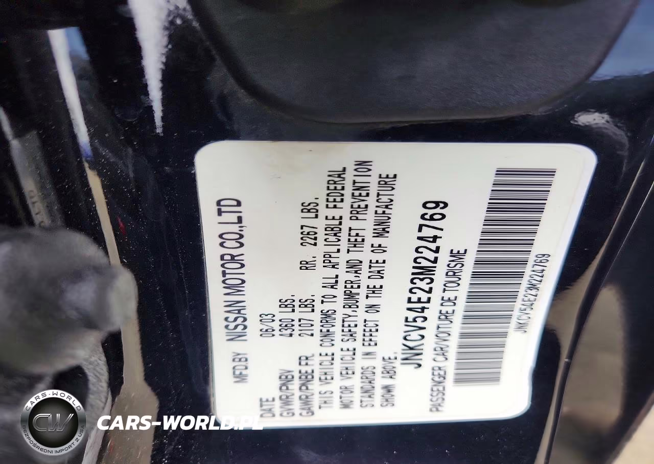 2003 Infiniti G35 Base VIN:JNKCV54E23M224769 - 12
