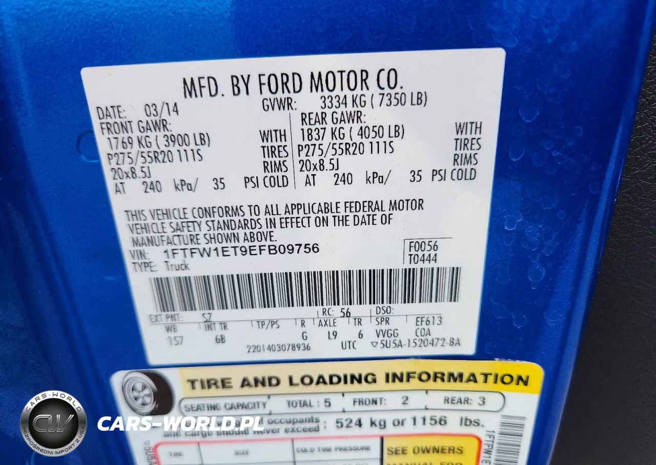 2014 Ford F150 Supercrew VIN:1FTFW1ET9EFB09756 - 12