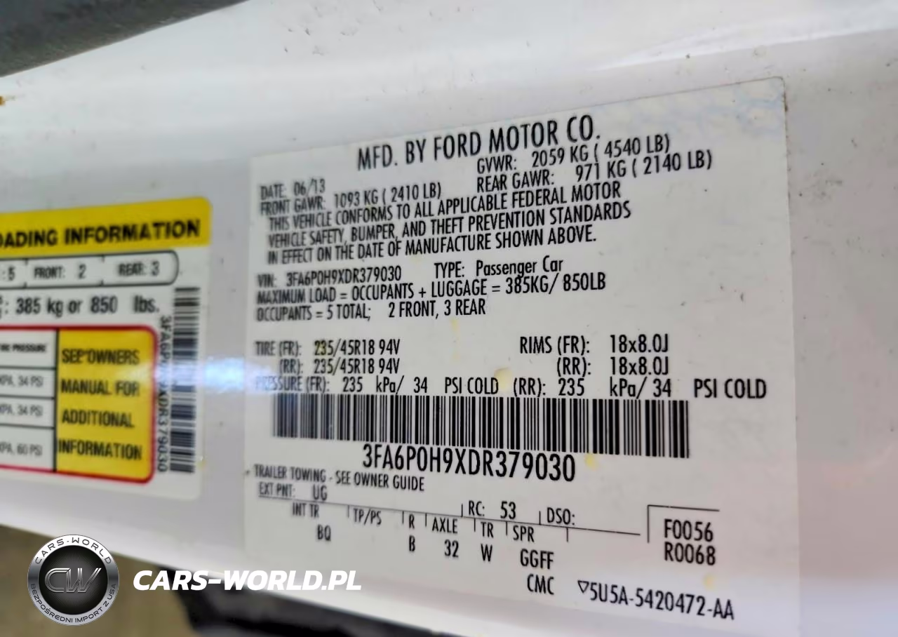 2013 Ford Fusion Se VIN:3FA6P0H9XDR379030 - 12