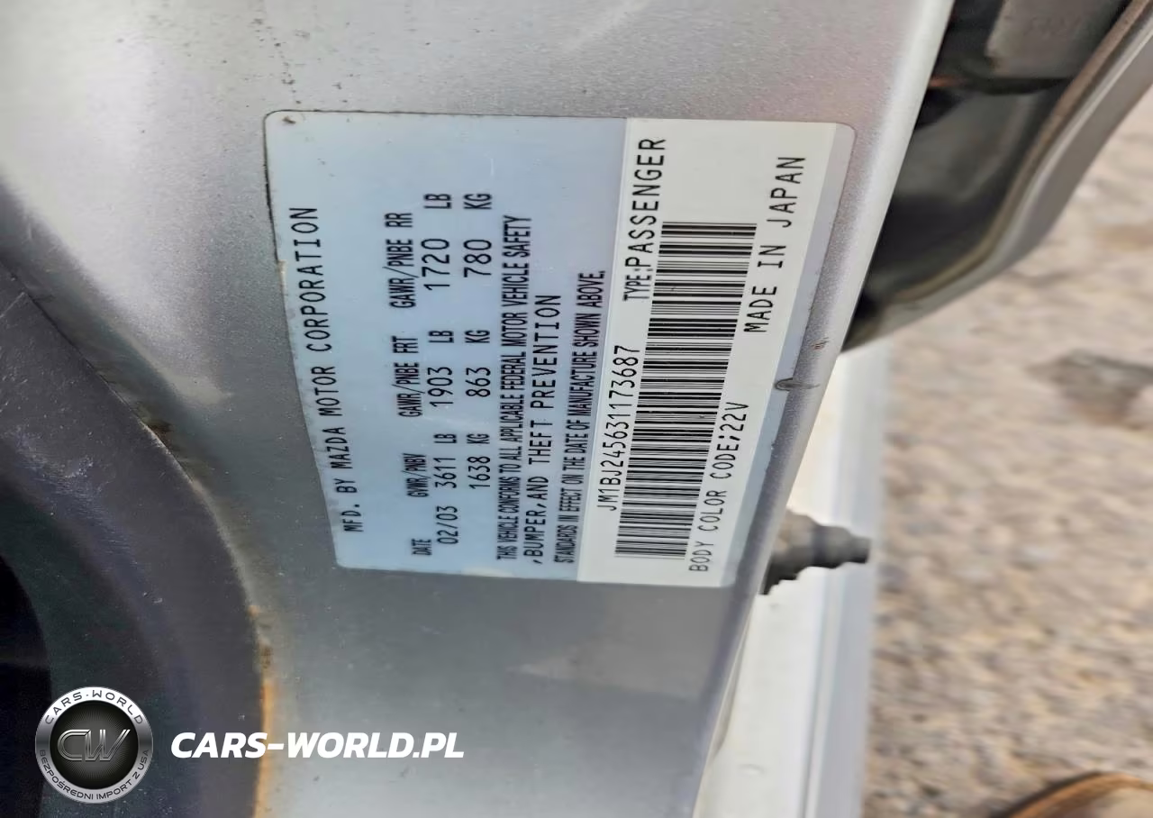 2003 Mazda Protege Pr5 VIN:JM1BJ245631173687 - 12