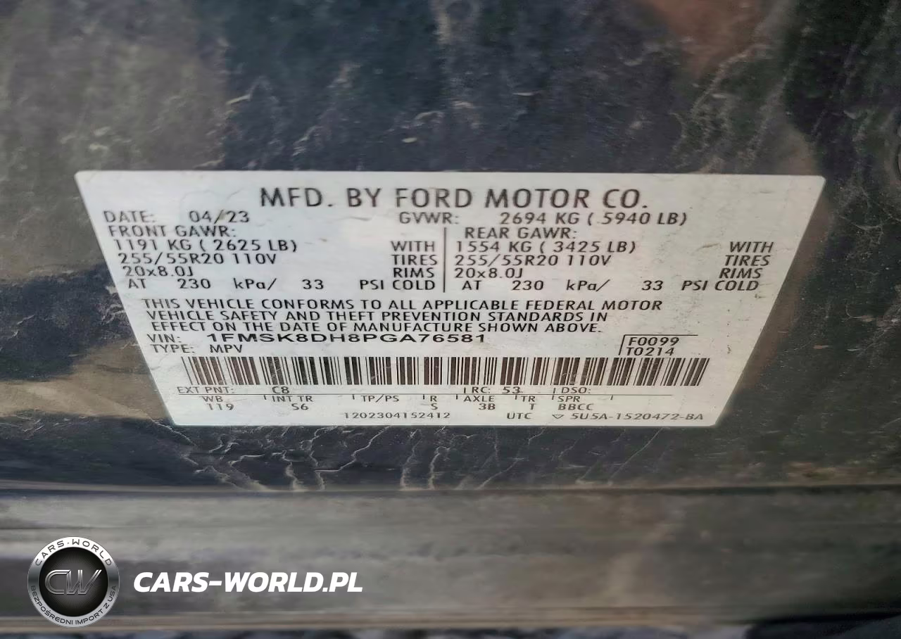 2023 Ford Explorer Xlt VIN:1FMSK8DH8PGA76581 - 13
