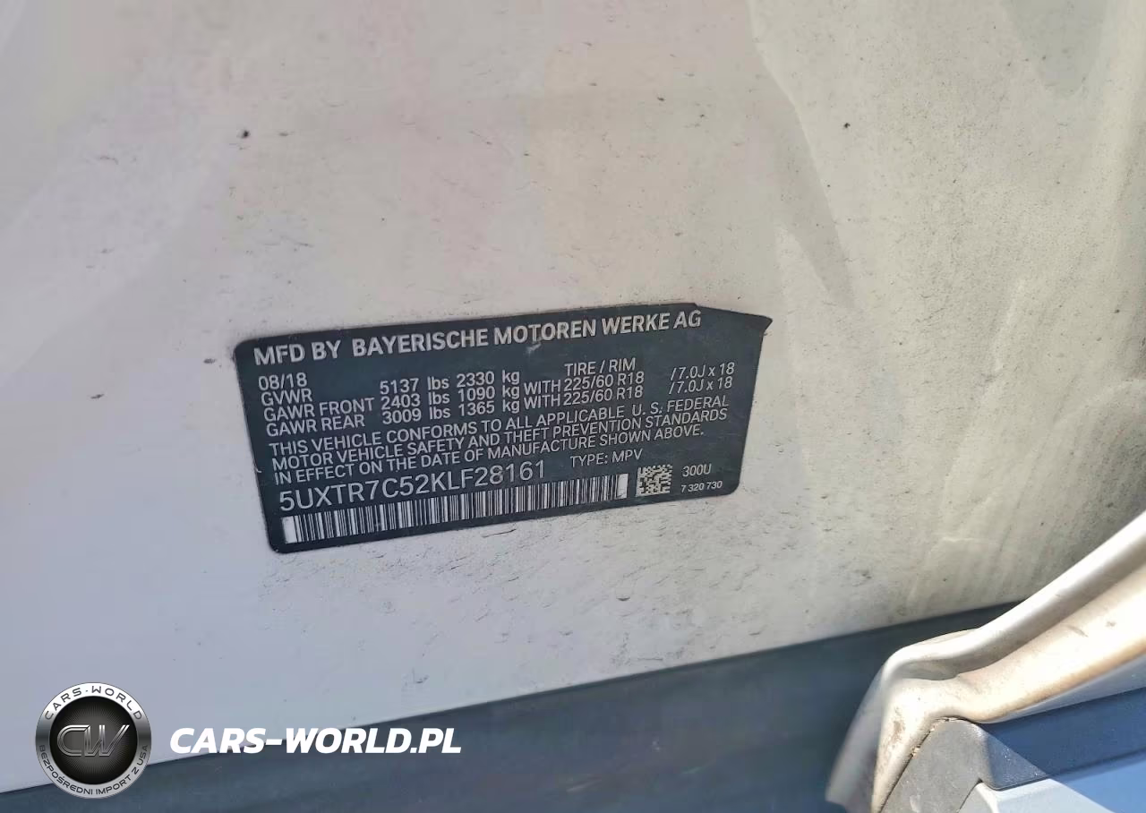 2019 BMW X3 Sdrive30I VIN:5UXTR7C52KLF28161 - 12
