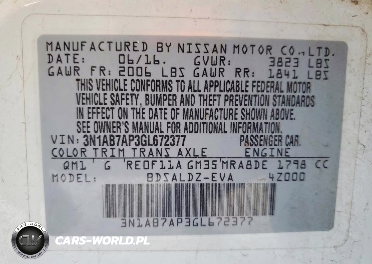 2016 Nissan Sentra Sv VIN:3N1AB7AP3GL672377 - 12