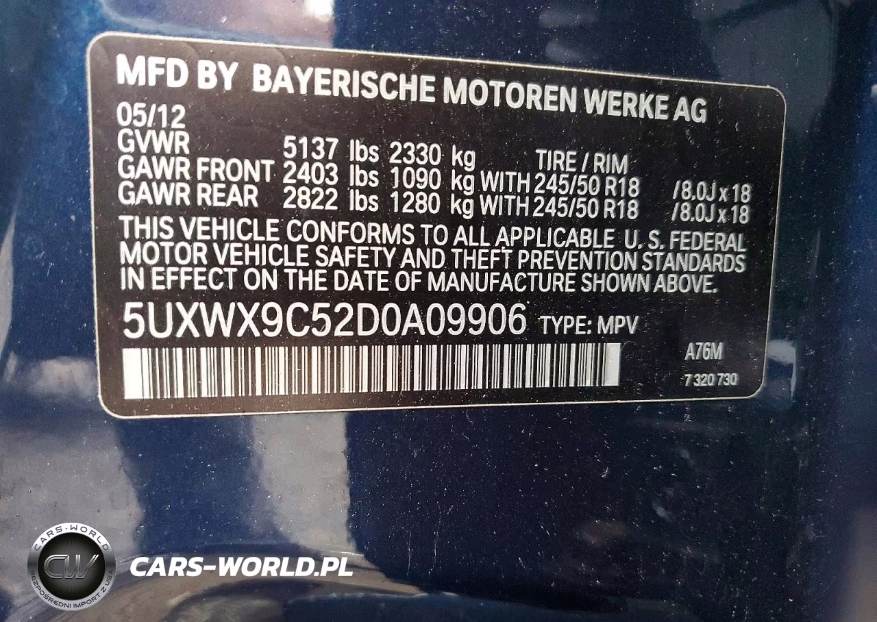 2013 BMW X3 xDrive28I VIN:5UXWX9C52D0A09906 - 13