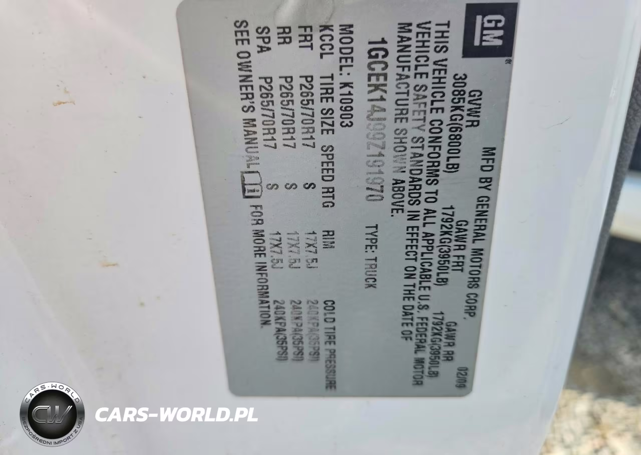 2009 Chevrolet Silverado K1500 VIN:1GCEK14J99Z191970 - 12