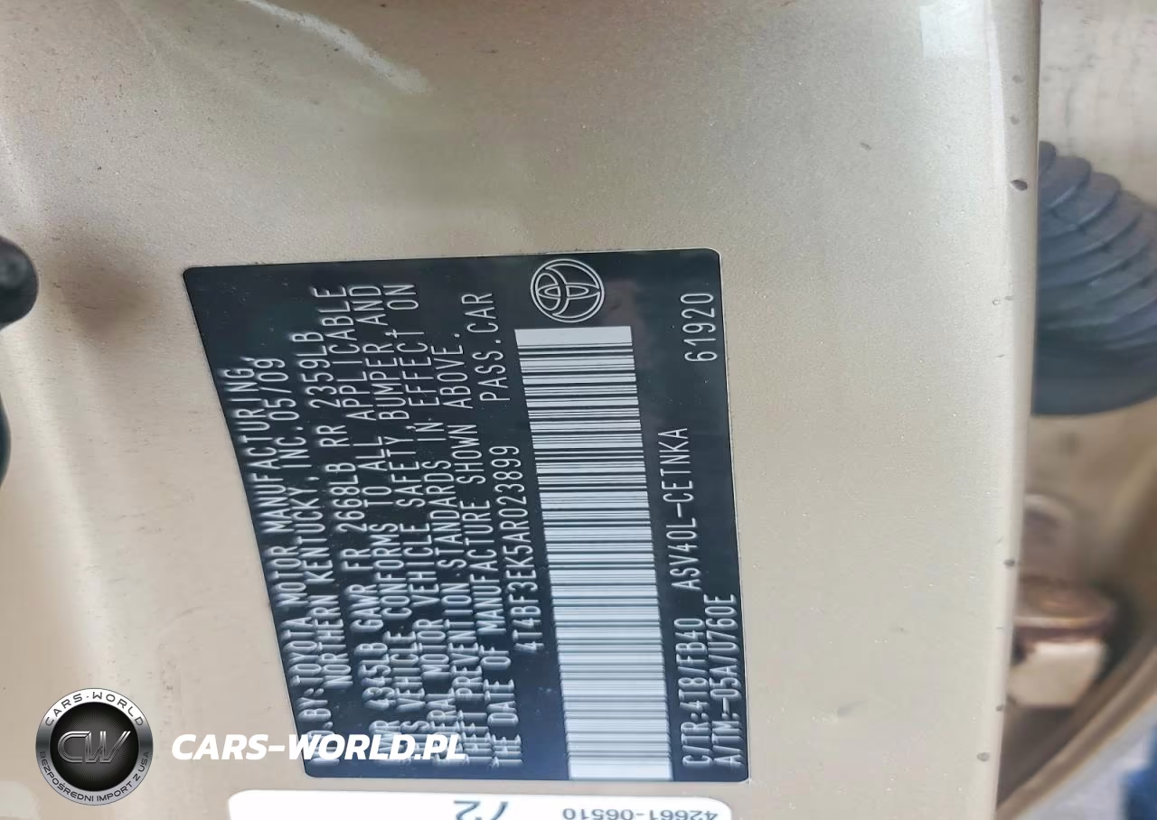 2010 Toyota Camry Le VIN:4T4BF3EK5AR023899 - 12