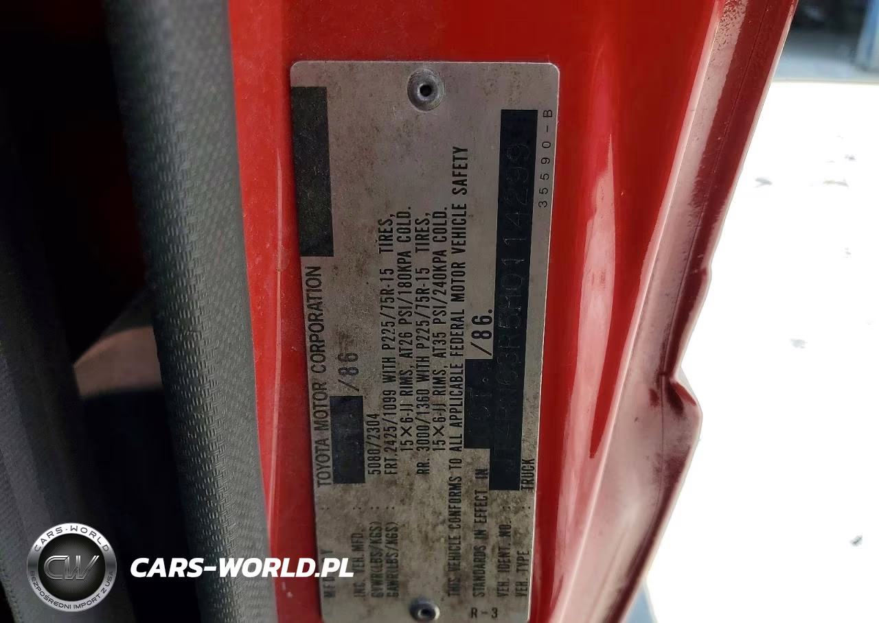 1987 Toyota Pickup Rn63 Std VIN:JT4RN63R5H0114299 - 12