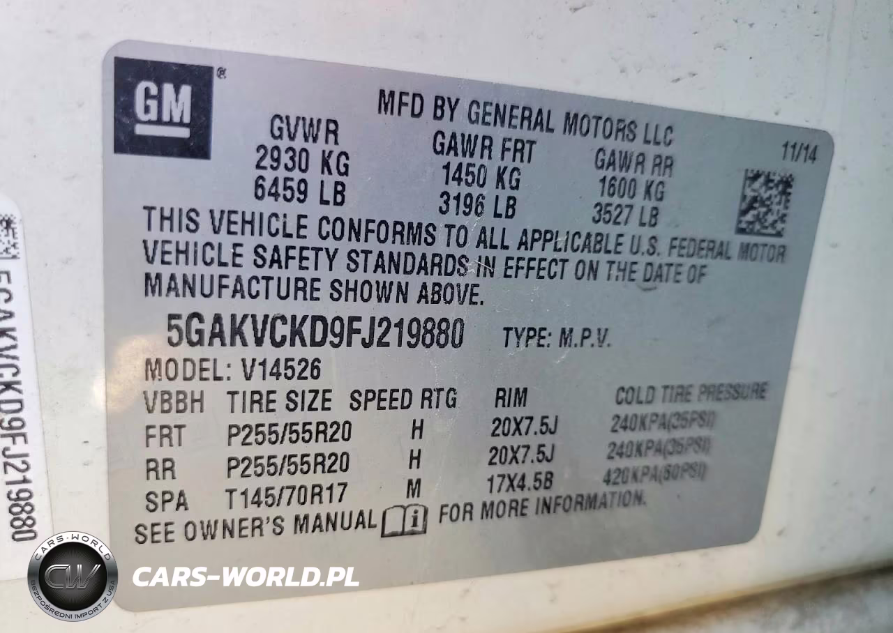 2015 Buick Enclave VIN:5GAKVCKD9FJ219880 - 13