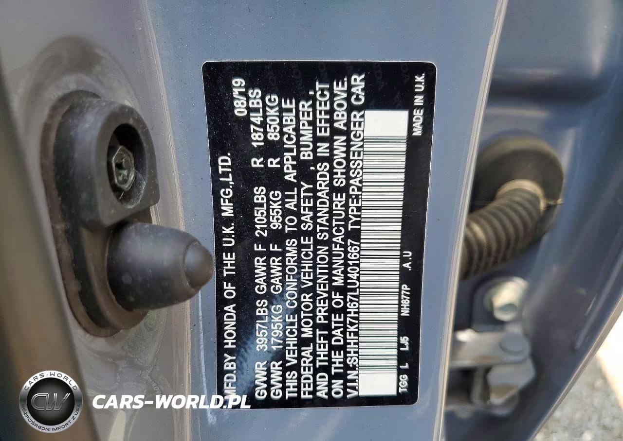 2020 Honda Civic Ex VIN:SHHFK7H67LU401667 - 12