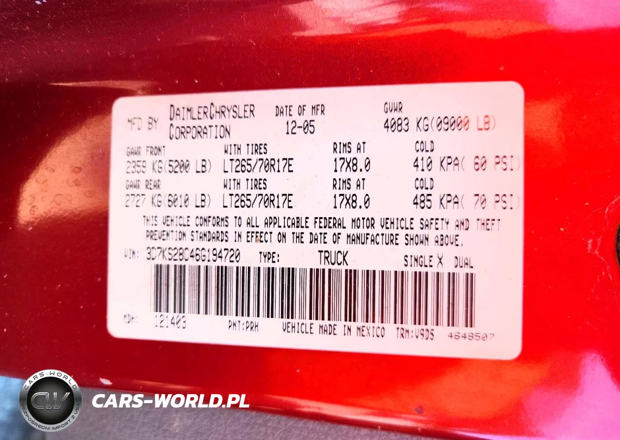2006 Dodge Ram 2500 St VIN:3D7KS28C46G194720 - 12