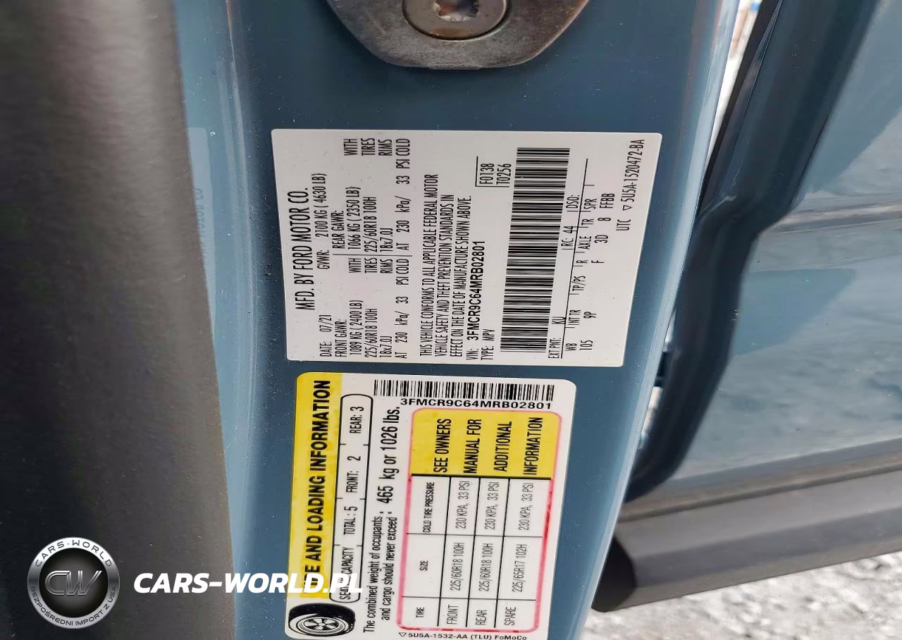 2021 Ford Bronco Sport Outer Banks VIN:3FMCR9C64MRB02801 - 14