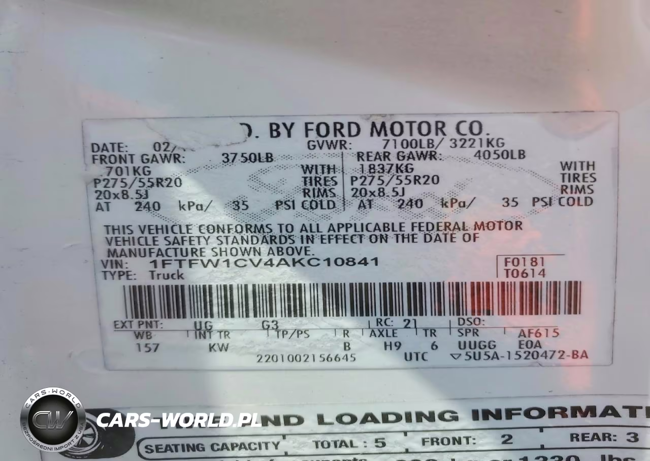 2010 Ford F150 Supercrew VIN:1FTFW1CV4AKC10841 - 12