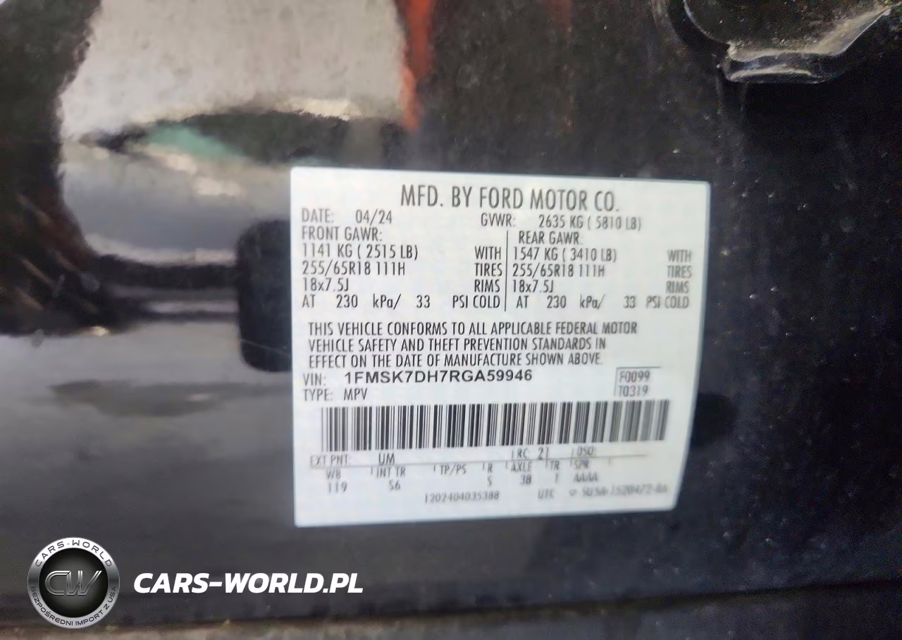 2024 Ford Explorer Xlt VIN:1FMSK7DH7RGA59946 - 13