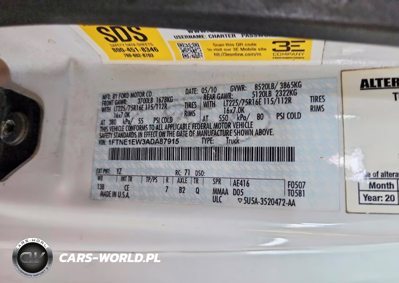 2010 Ford Econoline E150 Van VIN:1FTNE1EW3ADA87915 - 13