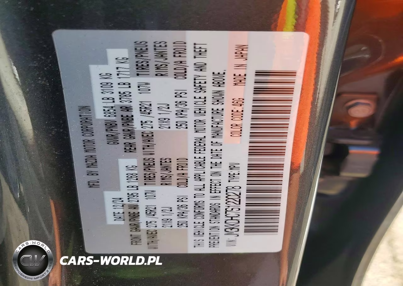 2025 Mazda Cx-90 Premium VIN:JM3KKDHC7S1220278 - 12