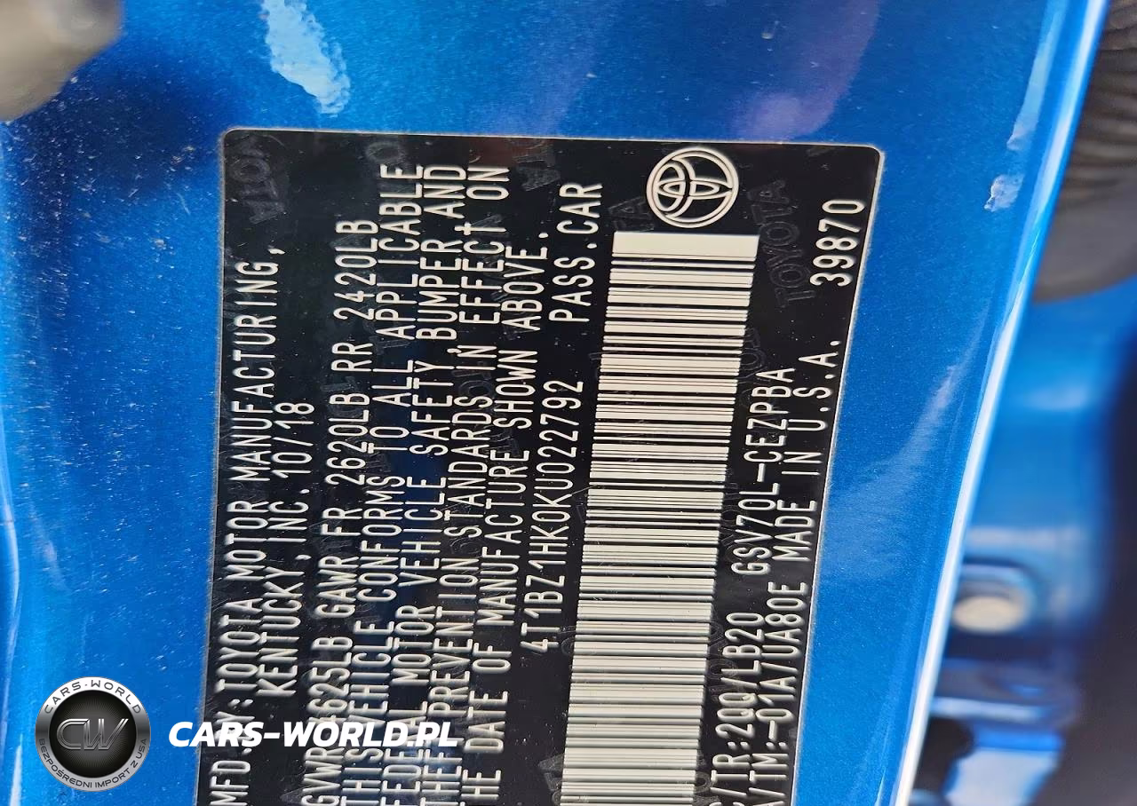 2019 Toyota Camry Xse V6 VIN:4T1BZ1HK0KU022792 - 12