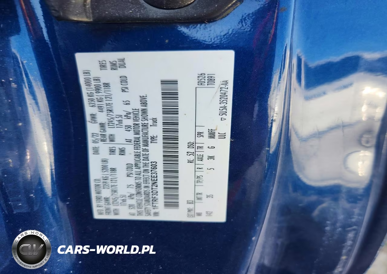 2022 Ford F350 Super Duty VIN:1FTRF3DT2NEE37603 - 13