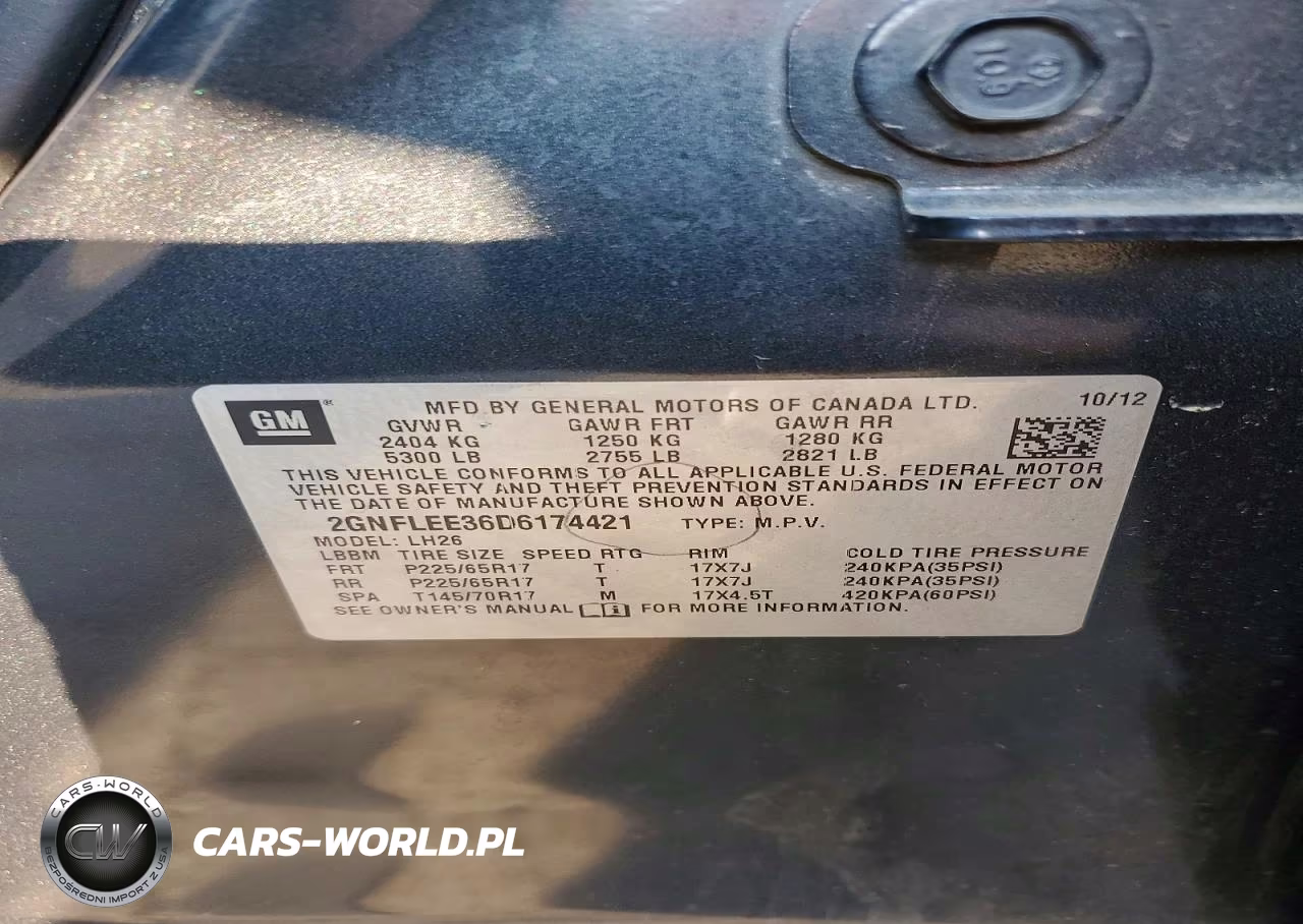 2013 Chevrolet Equinox Lt VIN:2GNFLEE36D6174421 - 13