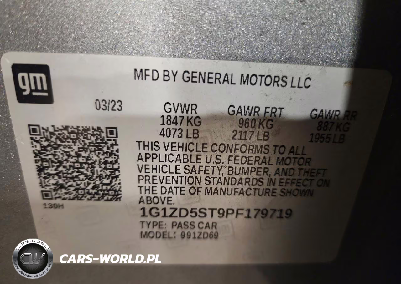 2023 Chevrolet Malibu Lt VIN:1G1ZD5ST9PF179719 - 12