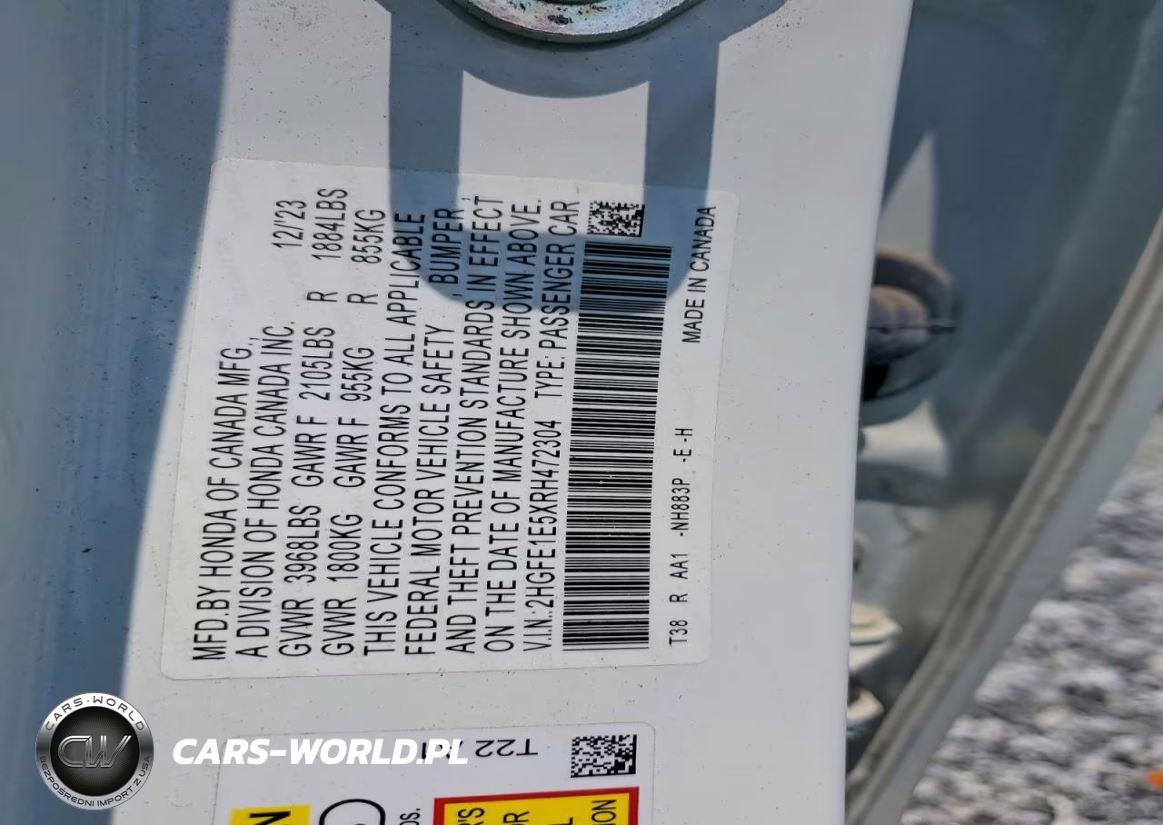 2024 Honda Civic Si VIN:2HGFE1E5XRH472304 - 13