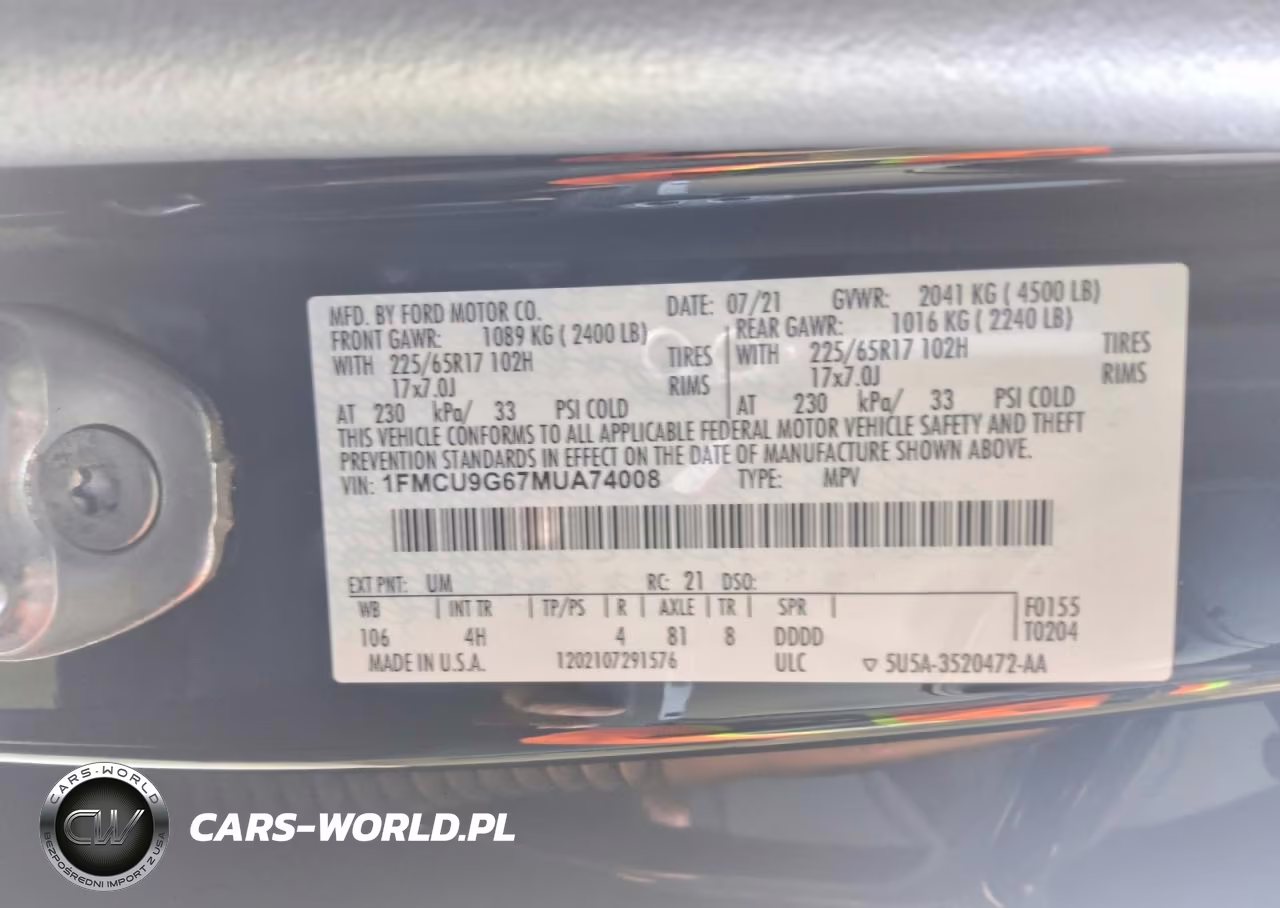 2021 Ford Escape Se VIN:1FMCU9G67MUA74008 - 13