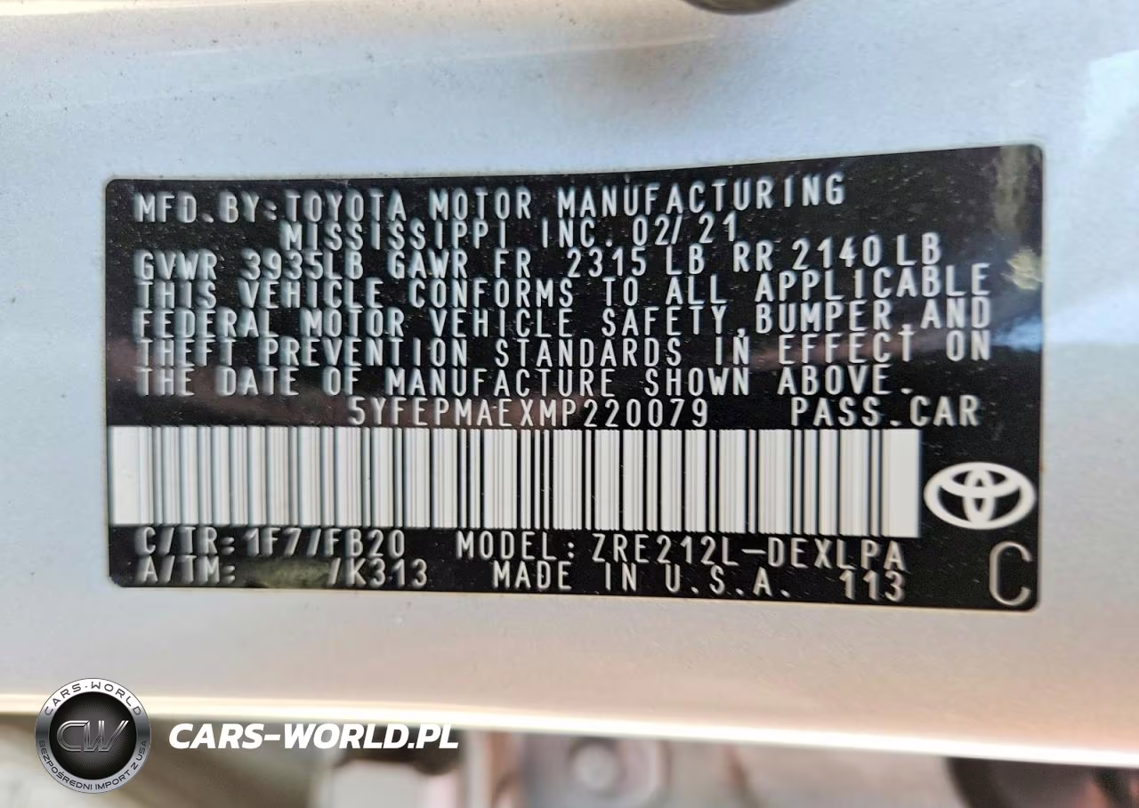 2021 Toyota Corolla Le VIN:5YFEPMAEXMP220079 - 12
