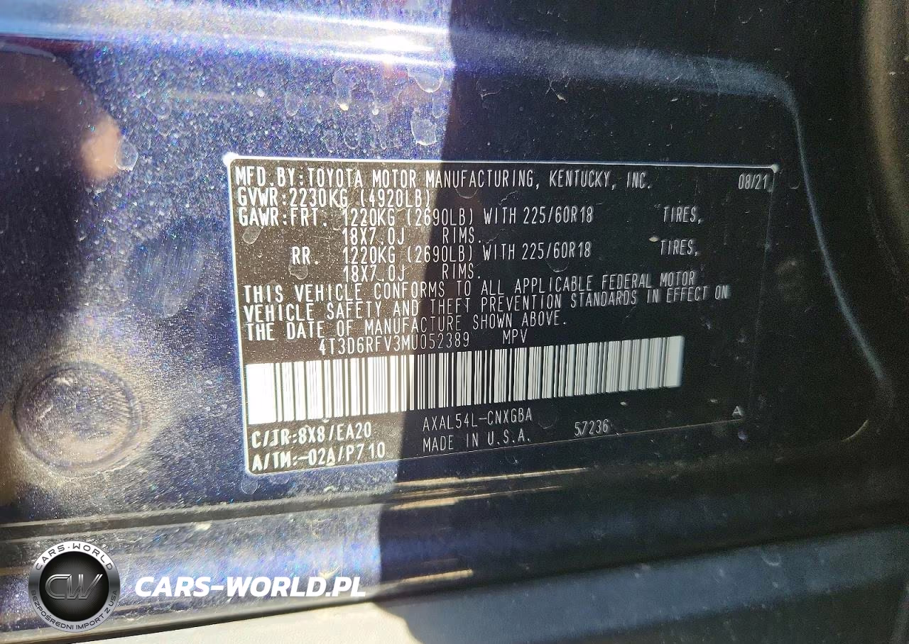 2021 Toyota Rav4 Hybrid Limited VIN:4T3D6RFV3MU052389 - 12