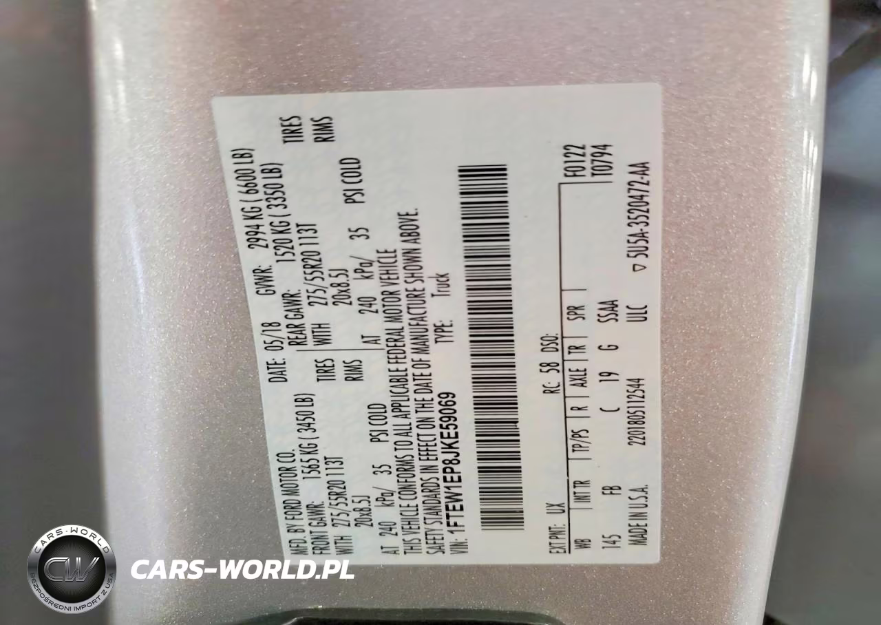 2018 Ford F150 Supercrew VIN:1FTEW1EP8JKE59069 - 13