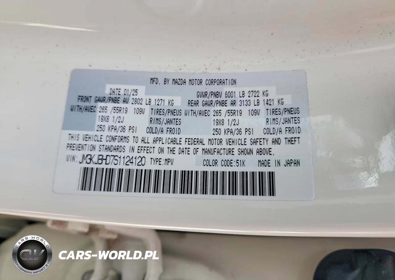 2025 Mazda Cx-70 Preferred VIN:JM3KJBHD7S1124120 - 13