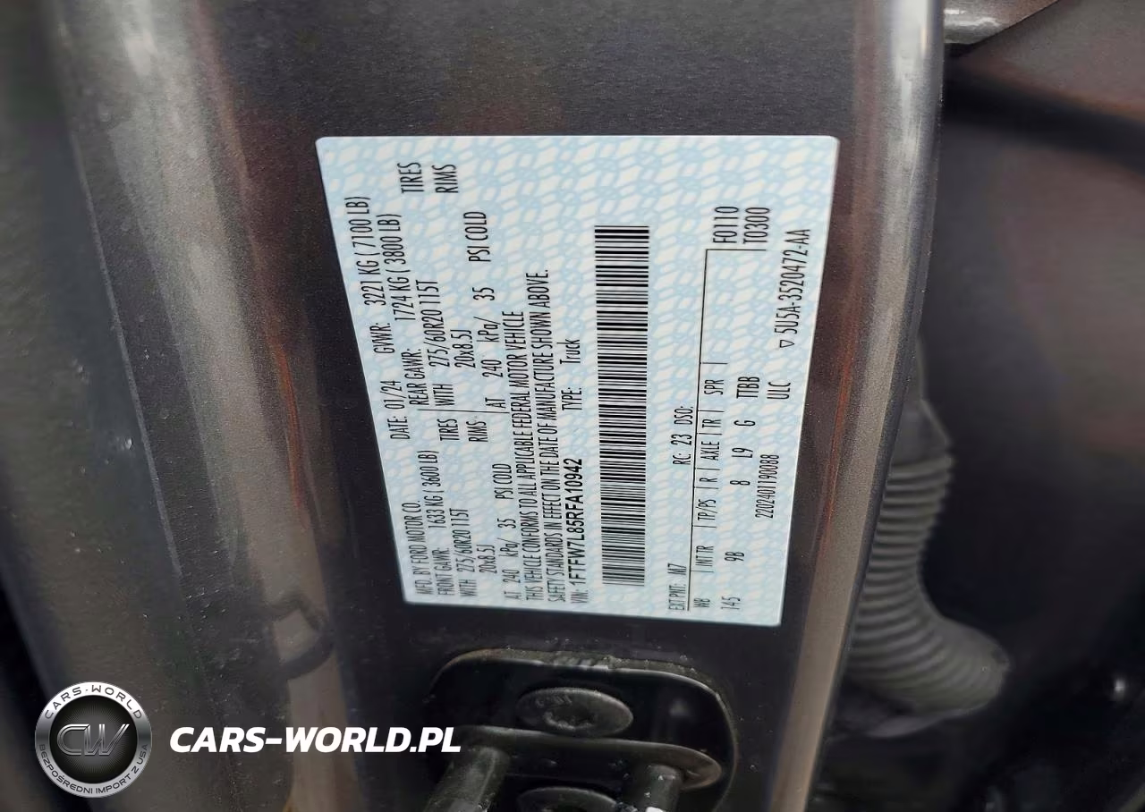 2024 Ford F150 Platinum VIN:1FTFW7L85RFA10942 - 12