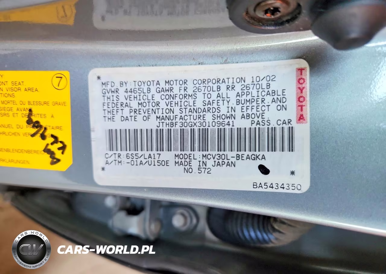 2003 Lexus Es 300 VIN:JTHBF30GX30109641 - 12
