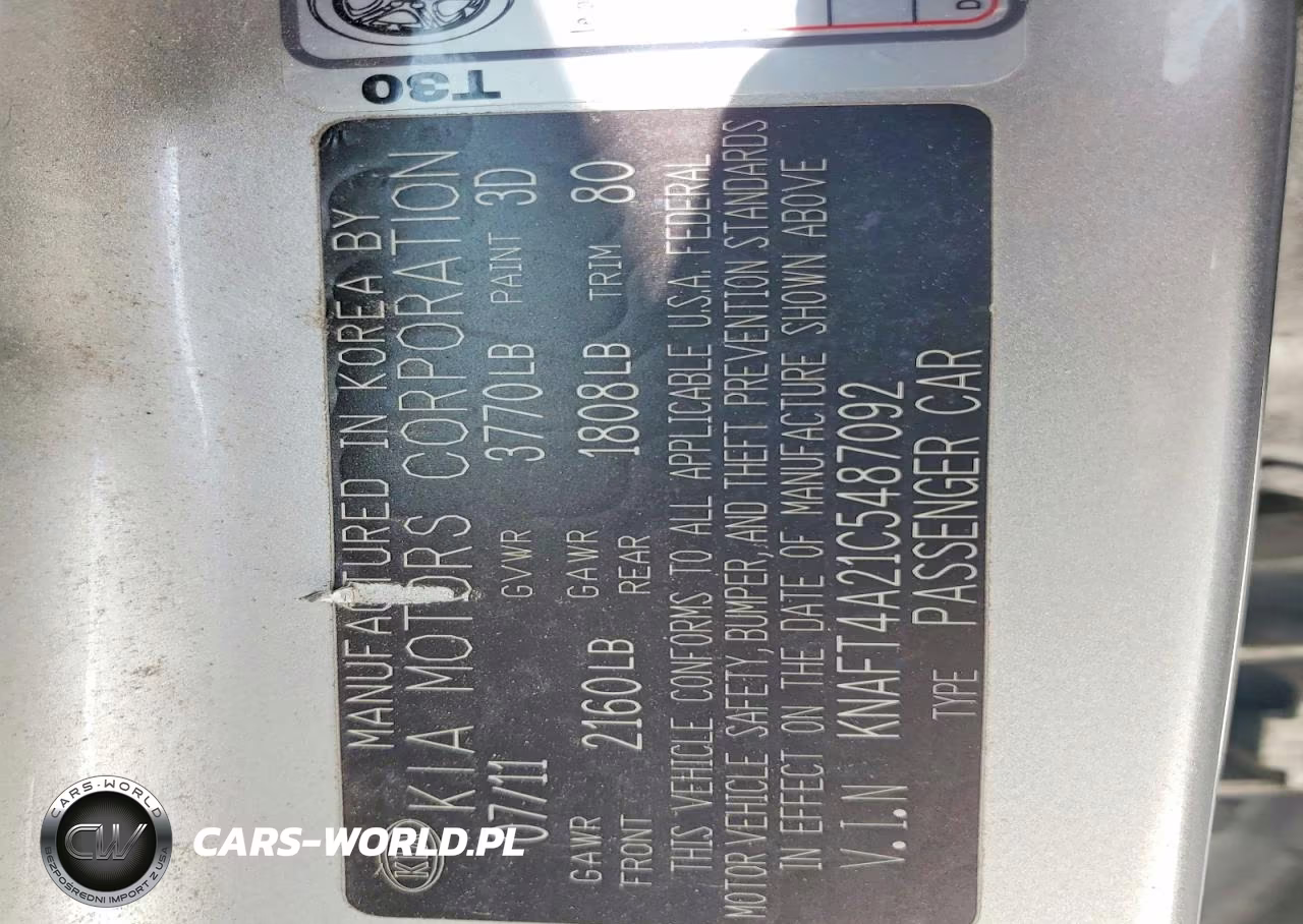 2012 Kia Forte Lx VIN:KNAFT4A21C5487092 - 12