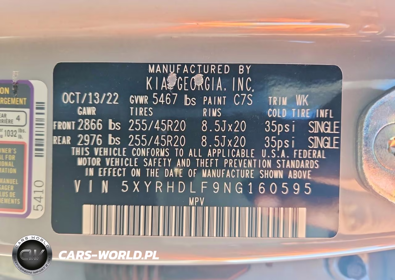 2022 Kia Sorento VIN:5XYRHDLF9NG160595 - 14