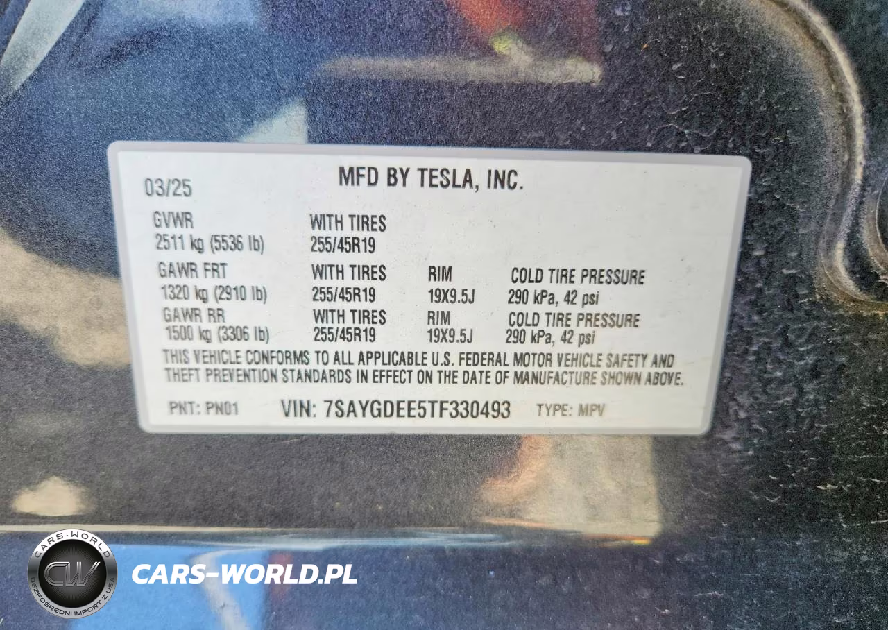2026 Tesla Model Y VIN:7SAYGDEE5TF330493 - 12
