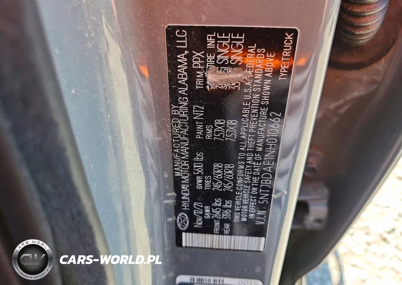 2022 Hyundai Santa Cruz Sel VIN:5NTJBDAE1NH010662 - 12
