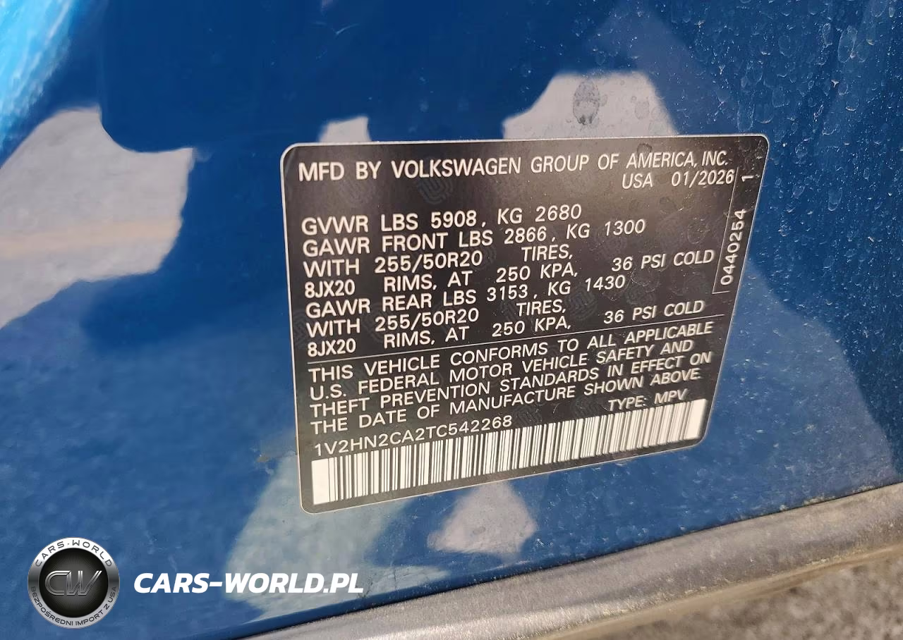 2026 Volkswagen Atlas Se VIN:1V2HN2CA2TC542268 - 14