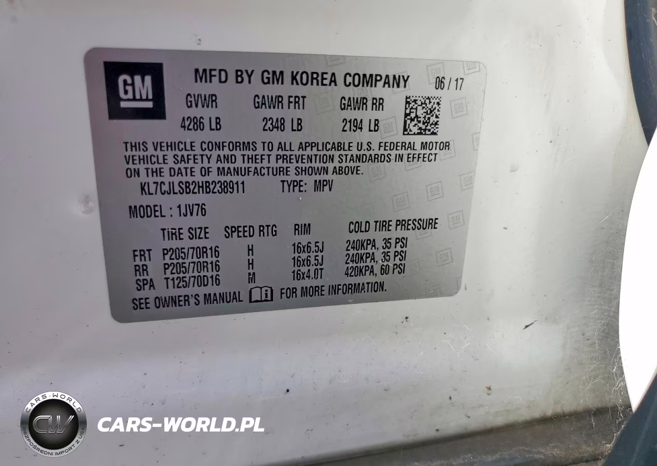 2017 Chevrolet Trax 1Lt VIN:KL7CJLSB2HB238911 - 12