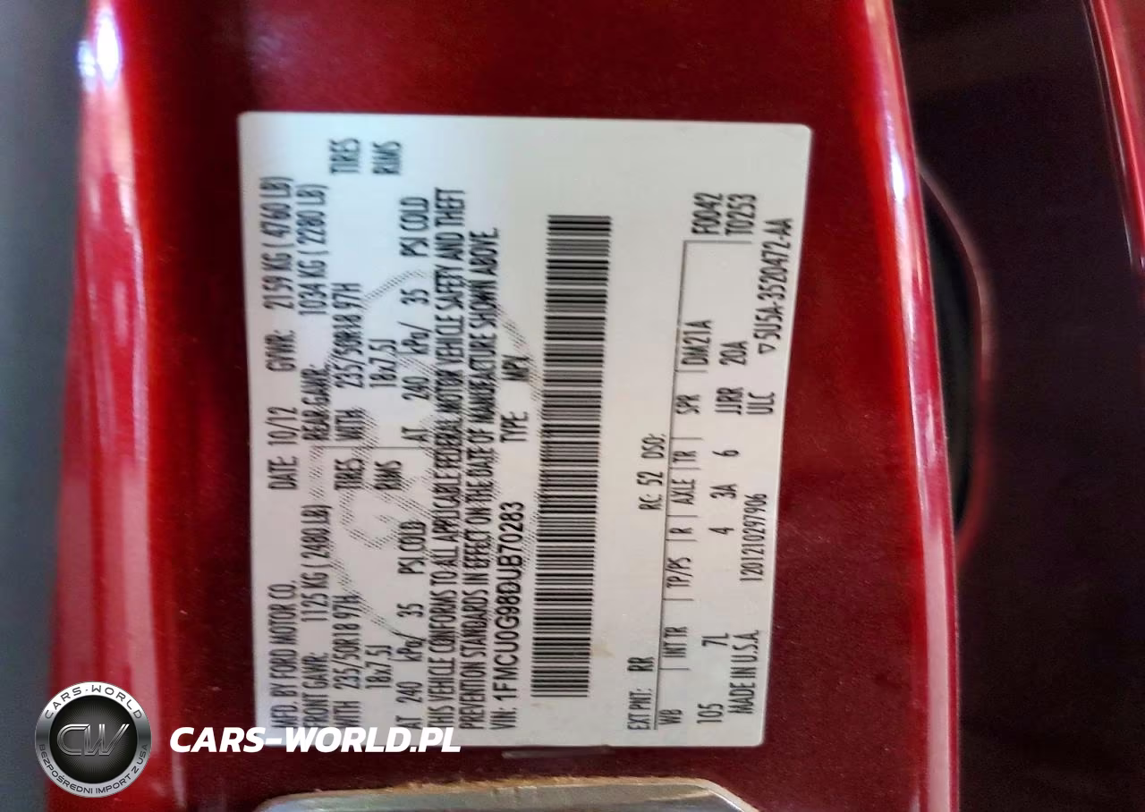 2013 Ford Escape Se VIN:1FMCU0G98DUB70283 - 12