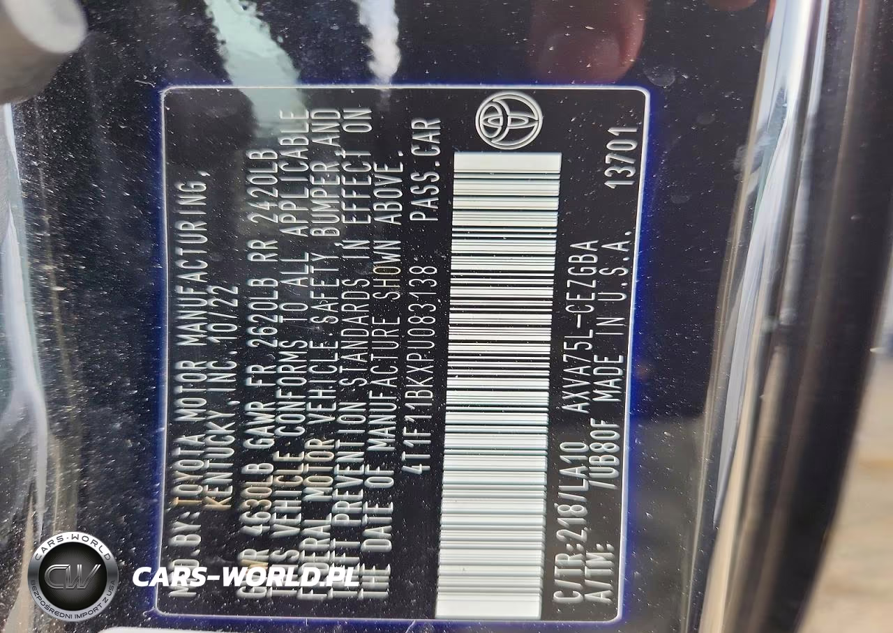 2023 Toyota Camry Xle VIN:4T1F11BKXPU083138 - 12