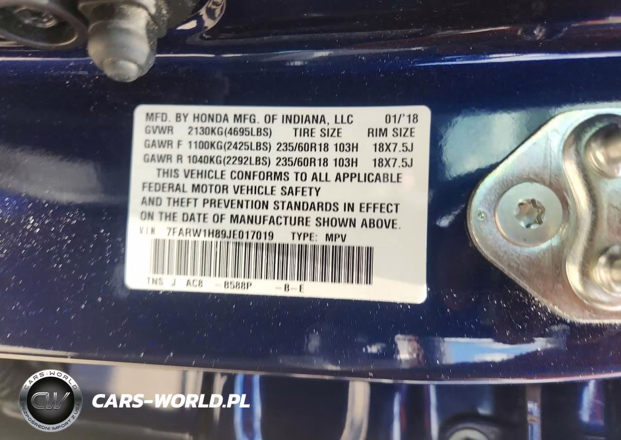 2018 Honda Cr-V Exl VIN:7FARW1H89JE017019 - 12